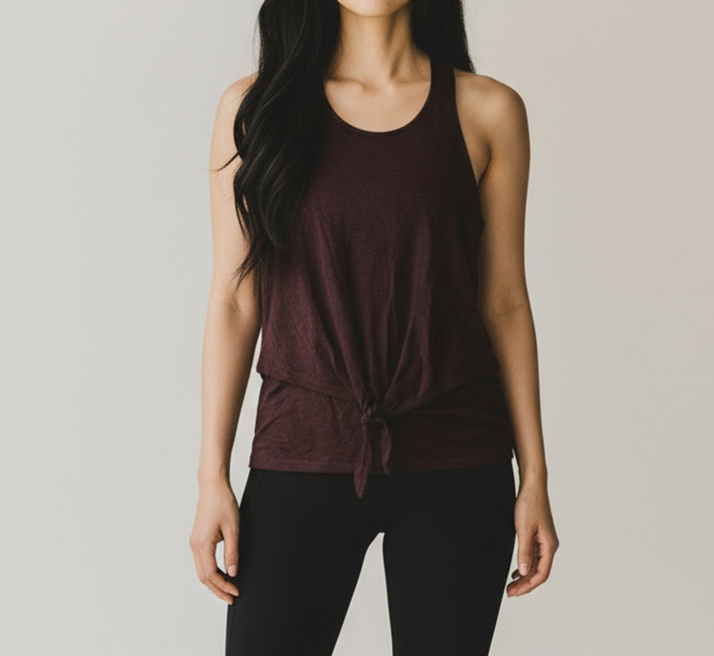 NEW Sweaty Betty Gratitude 2 In 1 Vest Size M Black Cherry
